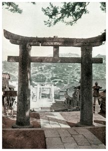 S ve Root Torii, Suwa Te MP, Nagasaki, Japonya, 1904 by Unbekannt