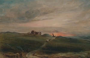 Stonehenge, Gün Batımında, 1836. by Unbekannt