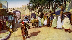Sokak sahnesi, Kairouan, Tunus, c1924 by Unbekannt