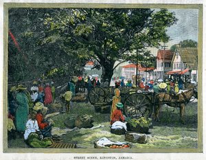 Sokak sahnesi, Kingston, Jamaika, c1880 by Unbekannt