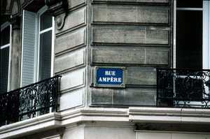 Sokak tabelası, Rue Ampere, Paris, Fransa by Unbekannt