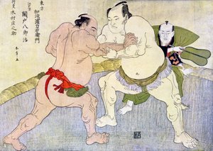 Sumo güreşçileri, 1897 by Unbekannt