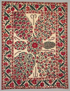 Çiçek spreyli Suzani, 1800-1850. by Unbekannt