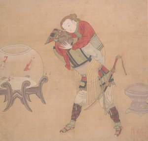 Sarışın Kadını Taşıyan Tatar Memuru, 19. yüzyıl. by Unbekannt