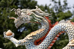 Bin Buda Tapınağı. Dashang Kagyu Ling cemaati. Dragon, La Boulaye, Fransa by Unbekannt