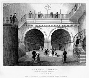 Thames Tüneli, Londra, 19. yüzyıl by Unbekannt