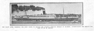 Allan Liner Virginian, Kablosuz Mesajı Alan İlk Gemi..., 20 Nisan 1912. by Unbekannt