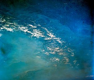 Alpler uzaydan. NASA fotoğrafı by Unbekannt