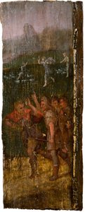 Arka planda Çobanlara Görünen Melek, 1600. by Unbekannt