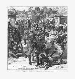 Ashantee Savaşı: Deniz Tugayı Coomassie Sokaklarını Temizliyor, 1874. by Unbekannt