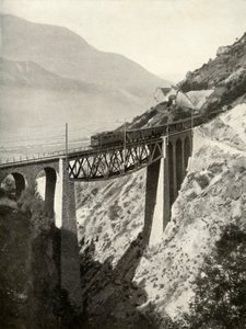 Lotschberg ana hattındaki Baltschieder Viyadüğü ..., 1935-36. by Unbekannt
