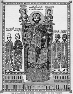 Bizans İmparatoru Nicephorus tahtında, 11. yüzyıl 1908 by Unbekannt