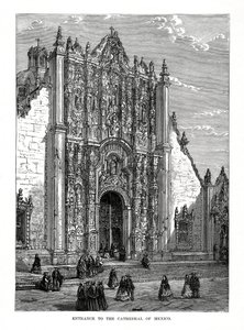 Katedral, Mexico City, Meksika, 19. yüzyıl by Unbekannt
