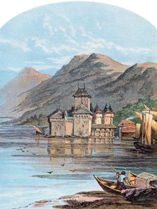 Chillon Kalesi, Cenevre Gölü, İsviçre, 1864 by Unbekannt