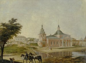 Moskova'daki Rzhev Kutsal Meryem Ana İkonu Kilisesi, 19. Yüzyılın Ortası. by Unbekannt