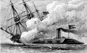 Konfederasyon zırhlısı Merrimac USS Cumberland
