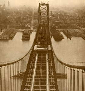 Delaware Nehri Asma Köprüsü, c1930. by Unbekannt