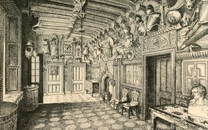 Giriş Salonu. -Duvar Boyunca Eski Zırhın Birçok Takım Elbisesi var., 1882. by Unbekannt