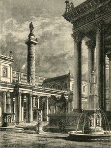 Forum ve Trajan Sütunu restorasyonu, 1890. by Unbekannt