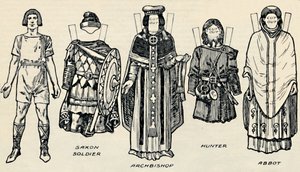 İngiliz Kostümü Galerisi: Danimarkalıların ve Daha Sonra Anglo-Saksonların Elbisesi, c1934 by Unbekannt