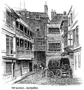 George Inn, Southwark, Londra, 1887 by Unbekannt