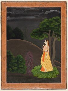Kaybolmuş Sevgilisini Kaygılarla Bekleyen Kahraman Utka Nayaka, c. 1750-55. by Unbekannt