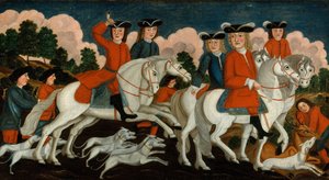 Avcılık Partisi New Jersey, yak. 1750. by Unbekannt
