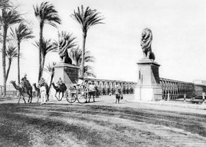 Kasr-El-Nil Köprüsü, Kahire, Mısır, 1920