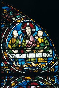 Son Akşam Yemeği, vitray, Chartres Katedrali, Fransa, 1194-1260 by Unbekannt