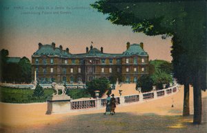 Lüksemburg Sarayı ve Jardin du Luxembourg, Paris, c1920 by Unbekannt
