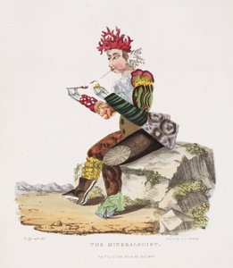 'Minerolog', elle boyanmış aquatint by Unbekannt