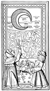 Ay, tarot kartı, 14. yüzyıl, 1870 by Unbekannt