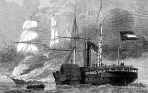 Nashville federal bir tüccarı yok ediyor, Amerikan İç Savaşı, 1861-1862 c1880 by Unbekannt