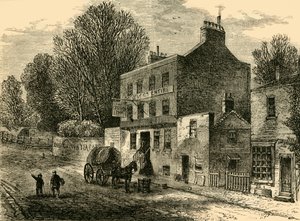 Old Crown Inn, Highgate, 1830, c1876. by Unbekannt