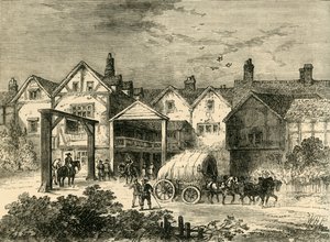 Onyedinci Yüzyılda Eski Tabard Inn, c1878. by Unbekannt