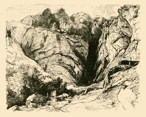 Galyalıların İtmesinin Delphi Sahnesindeki Dağ Geçidi., 1890. by Unbekannt