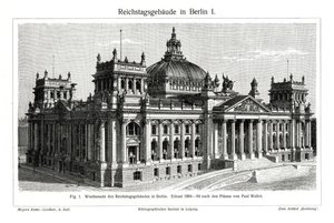 Reichstag, Berlin, Almanya, 19. yüzyıl sonu by Unbekannt