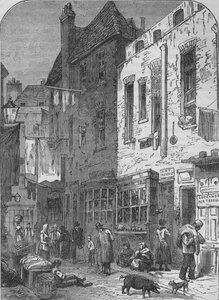 The Rookery of St Giles, Londra, 1850 1878 by Unbekannt