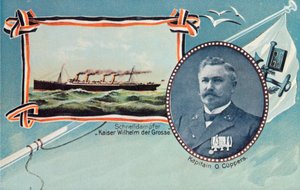 SS Kaiser Wilhelm der Grosse ve Kaptan Otto Cuppers, c1905. by Unbekannt