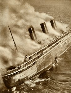 SS LAtlantique yanıyor, 1933, 1935. by Unbekannt