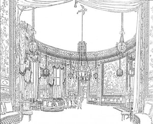 Salon, yaklaşık 1820. Nashs Çizimlerinden, 1939 by Unbekannt