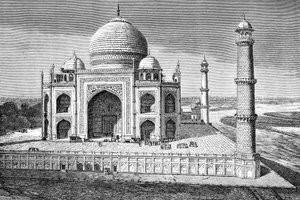 Tac Mahal, Agra, Hindistan, 1895 by Unbekannt