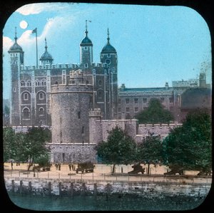 Londra Kulesi geceleri, 19. yüzyılın sonlarında veya 20. yüzyılın başlarında by Unbekannt