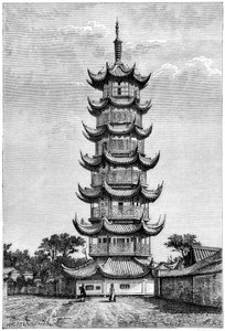 Long-Hua Kulesi, Şanghay, Çin, 1895 by Unbekannt