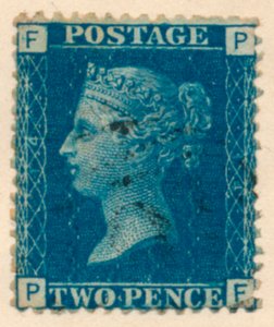 Two Penny Blue veya Two Pence Blue posta pulu, 1840