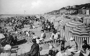 Plaj, Trouville, Fransa, 1920