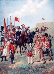 Süvariler, savaş alanında piyadeyle buluşuyor, 1910 by Unbekannt