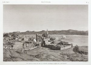 Al Minya şehri ve Nil Nehri, Mısır by Unbekannt