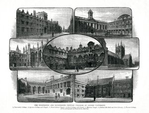 Oxford Üniversitesi kolejleri, 1895 by Unbekannt