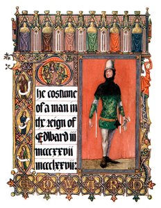 Edward III döneminde bir adamın kostümü, 1909 by Unbekannt
